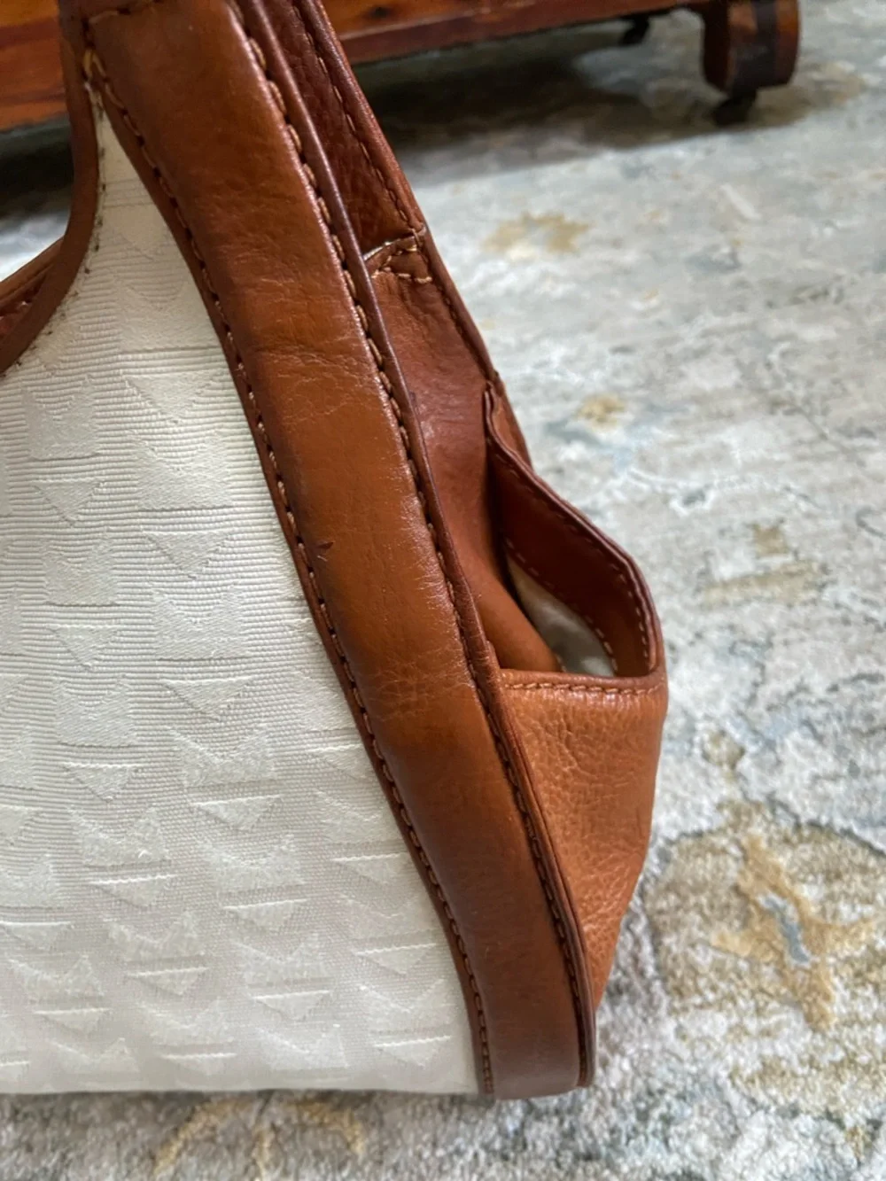 Michael Kors Vintage Lattington Hobo with Monogrammed Jacquard and Leather Trim - Picture 2 of 14